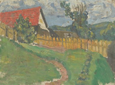 Studie einer Landschaft mit einem Haus von Frida Konstantin